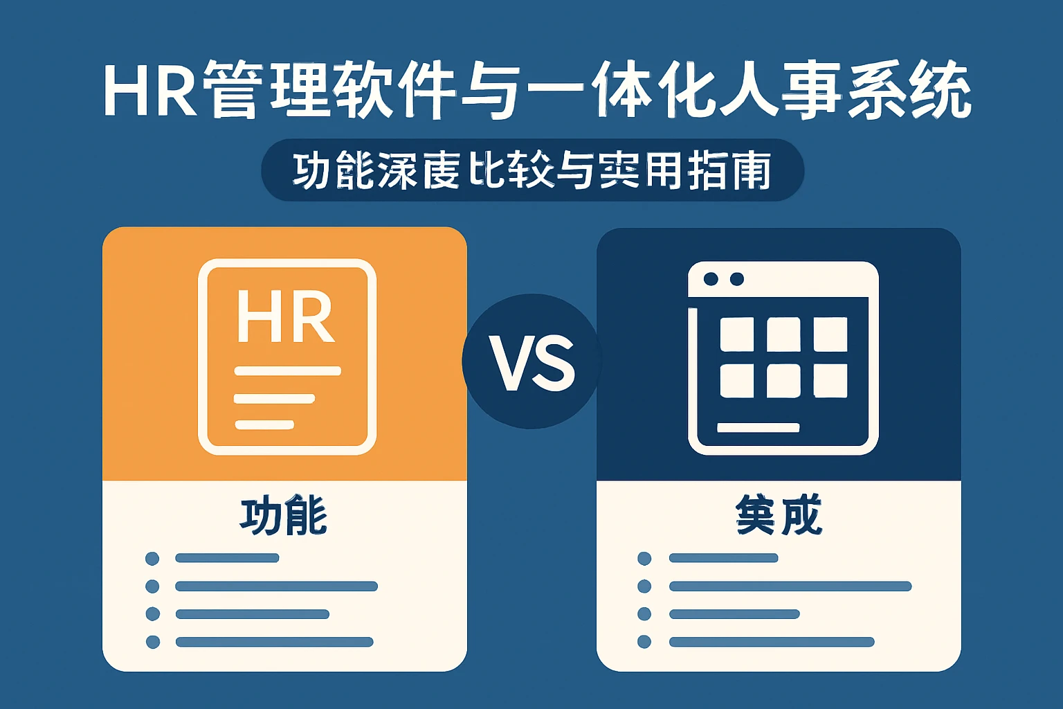 HR管理软件与一体化人事系统——功能深度比较与实用指南