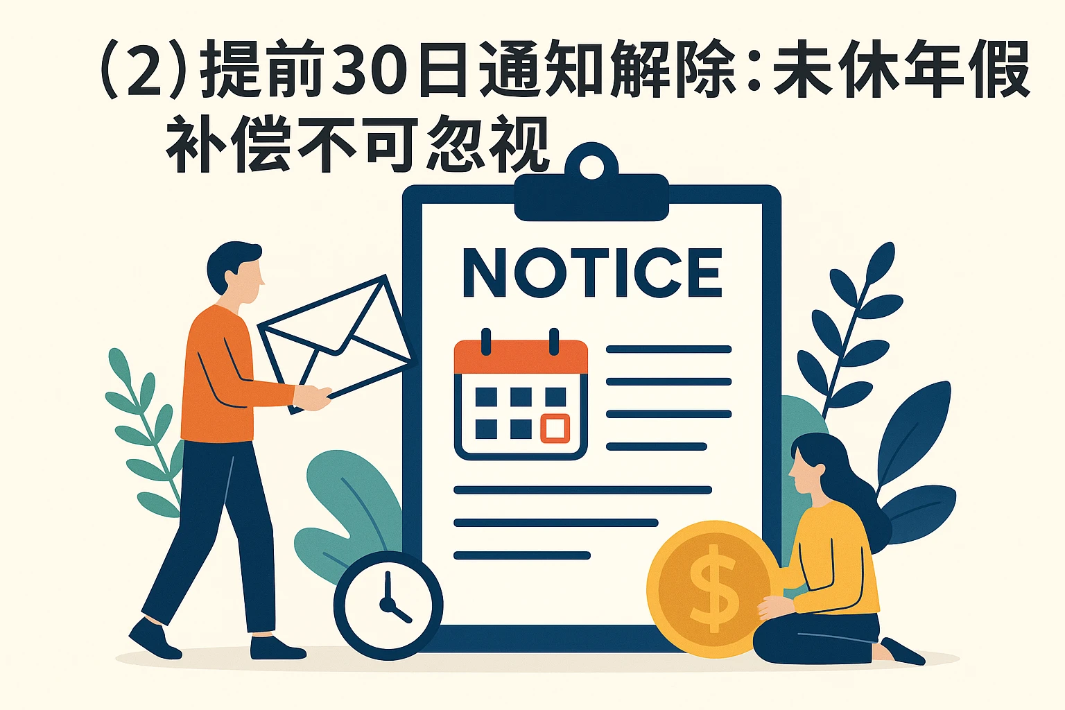 （2）提前30日通知解除：未休年假补偿不可忽视