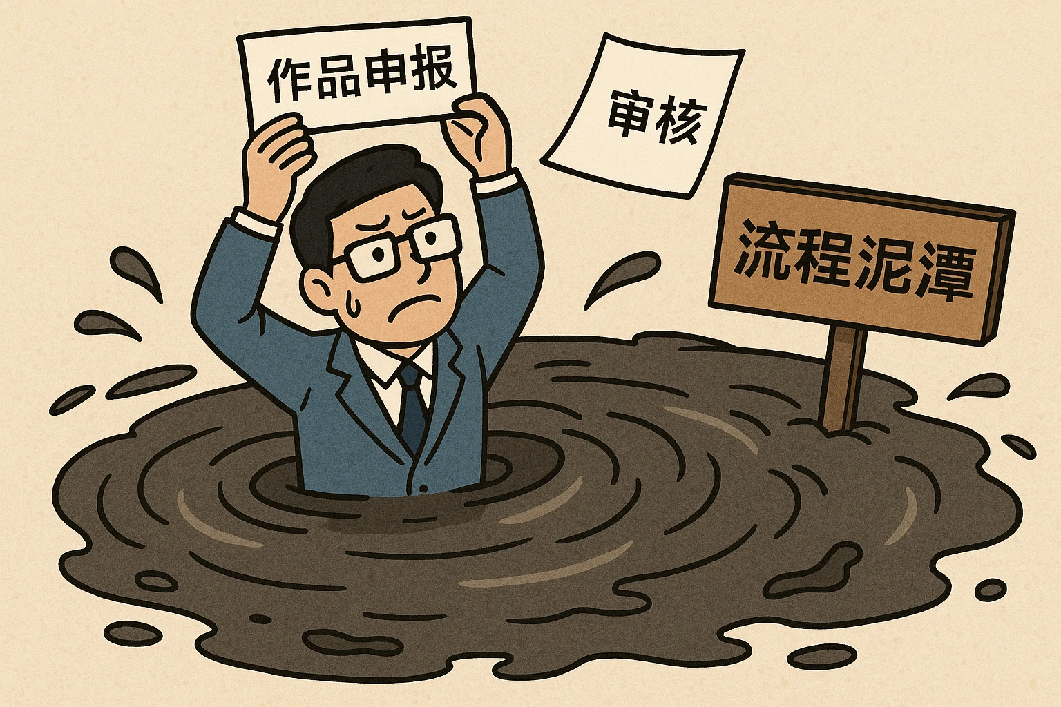 2. 作品申报与审核的“流程泥潭”