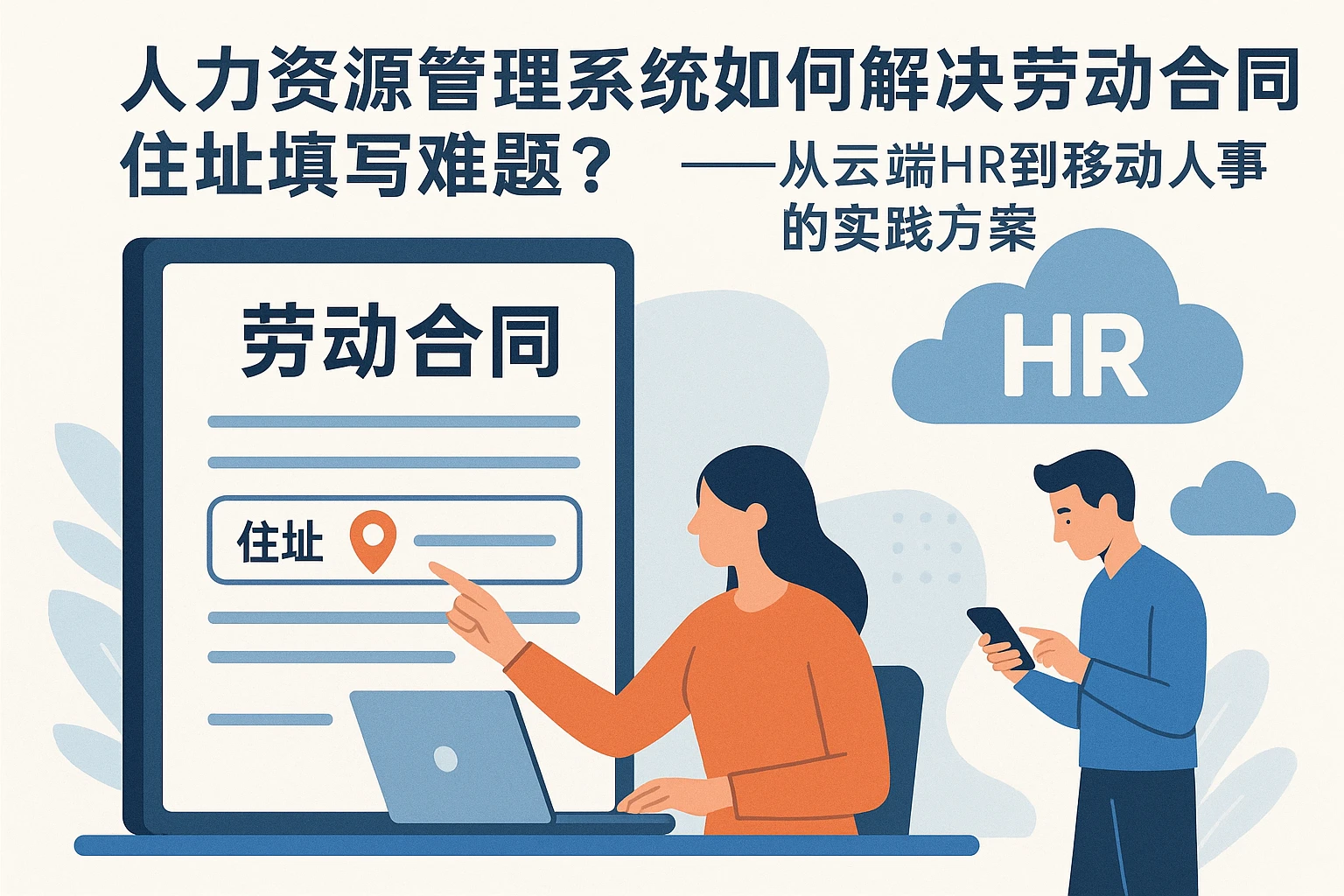 人力资源管理系统如何解决劳动合同住址填写难题？——从云端HR到移动人事的实践方案