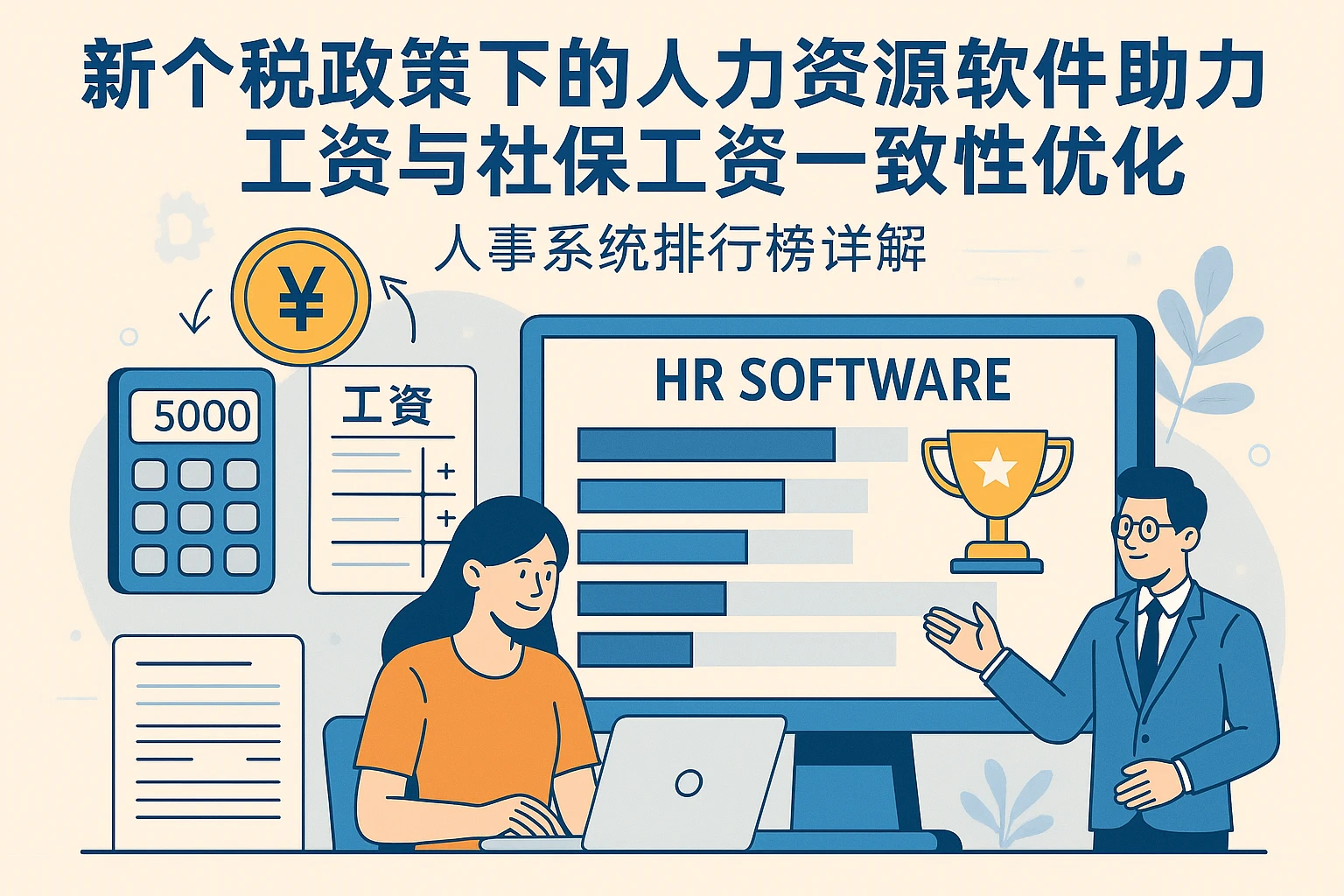新个税政策下的人力资源软件助力工资与社保工资一致性优化——人事系统排行榜详解