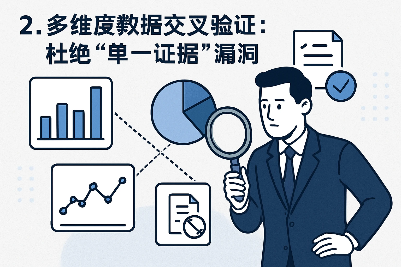 2. 多维度数据交叉验证：杜绝“单一证据”漏洞