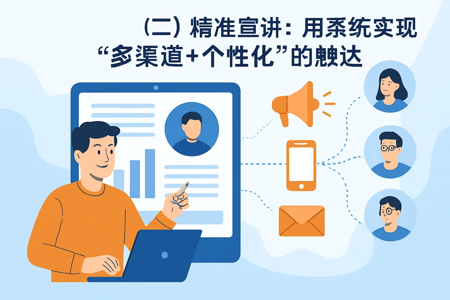（二）精准宣讲：用系统实现“多渠道+个性化”的触达