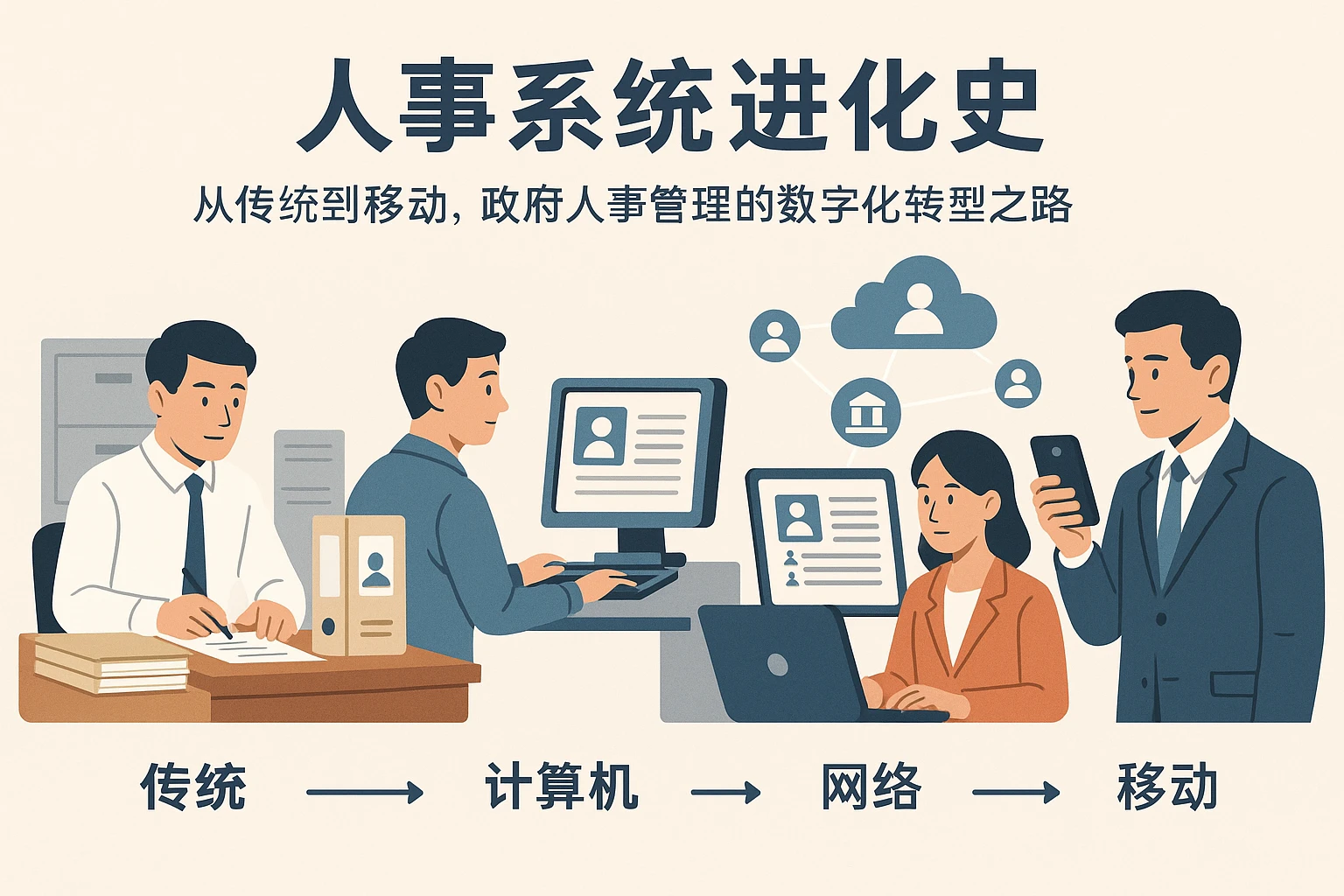 人事系统进化史：从传统到移动，政府人事管理的数字化转型之路