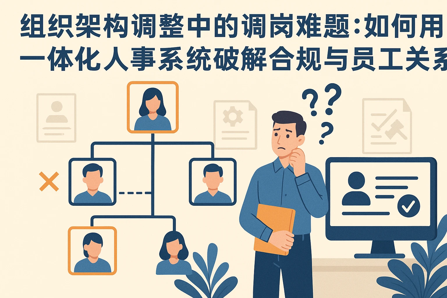 组织架构调整中的调岗难题：如何用一体化人事系统破解合规与员工关系困局？