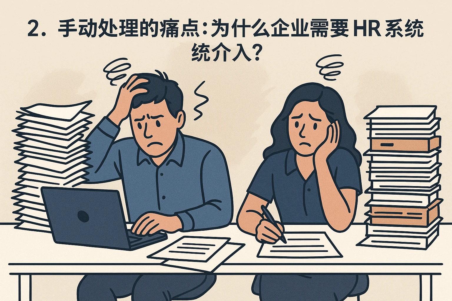 2. 手动处理的痛点：为什么企业需要HR系统介入？