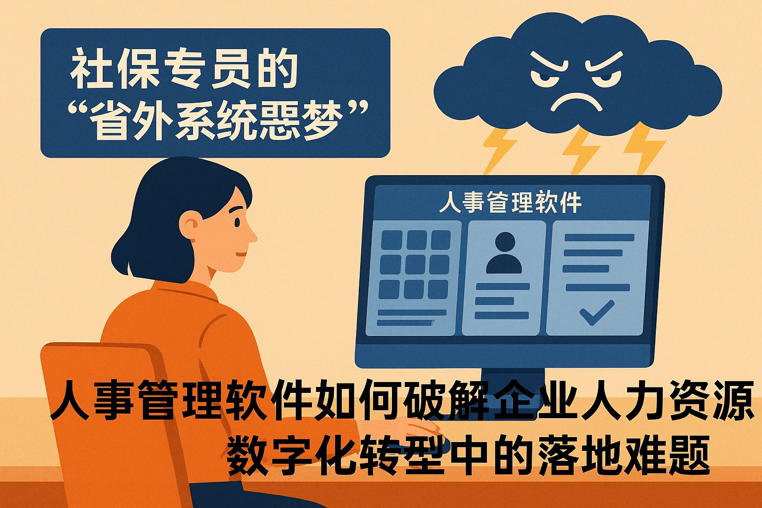 社保专员的“省外系统噩梦”：人事管理软件如何破解企业人力资源数字化转型中的落地难题