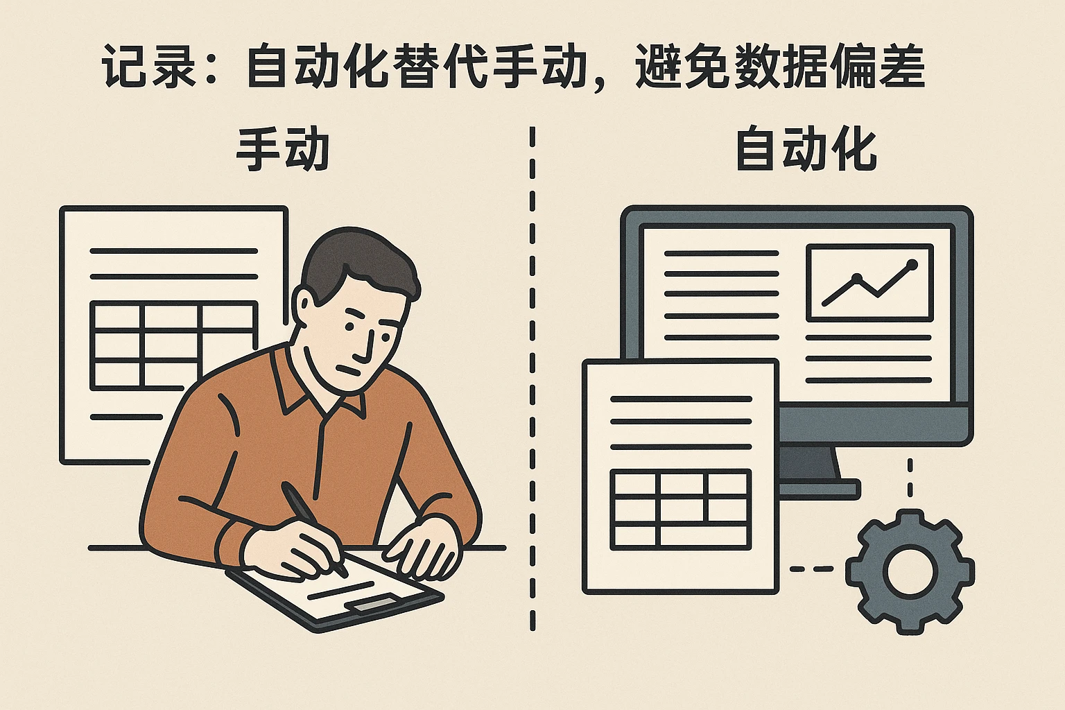 2. 记录：自动化替代手动，避免数据偏差