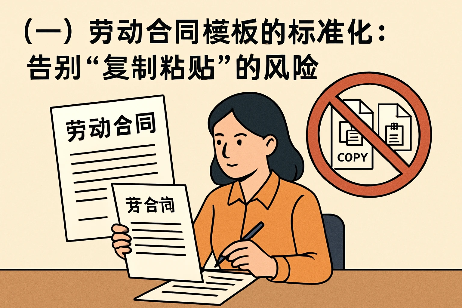 （一）劳动合同模板的标准化：告别“复制粘贴”的风险