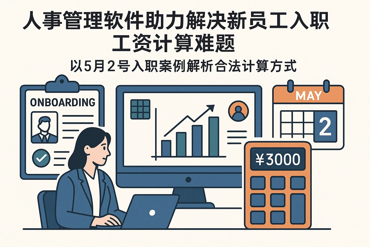 人事管理软件助力解决新员工入职工资计算难题——以5月2号入职案例解析合法计算方式