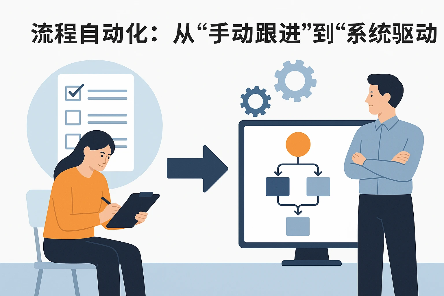 2. 流程自动化：从“手动跟进”到“系统驱动”