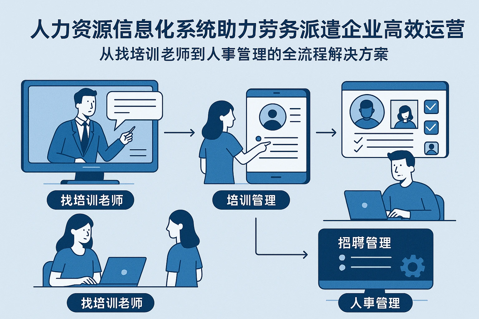 人力资源信息化系统助力劳务派遣企业高效运营：从找培训老师到人事管理的全流程解决方案