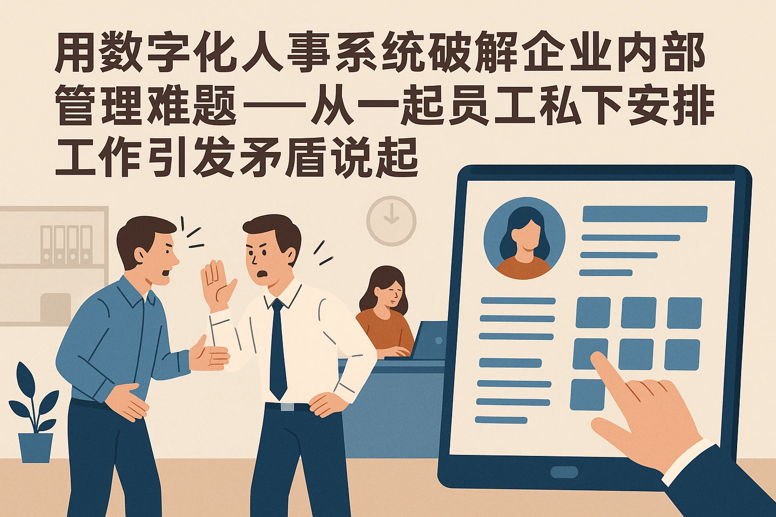 用数字化人事系统破解企业内部管理难题——从一起员工私下安排工作引发的矛盾说起