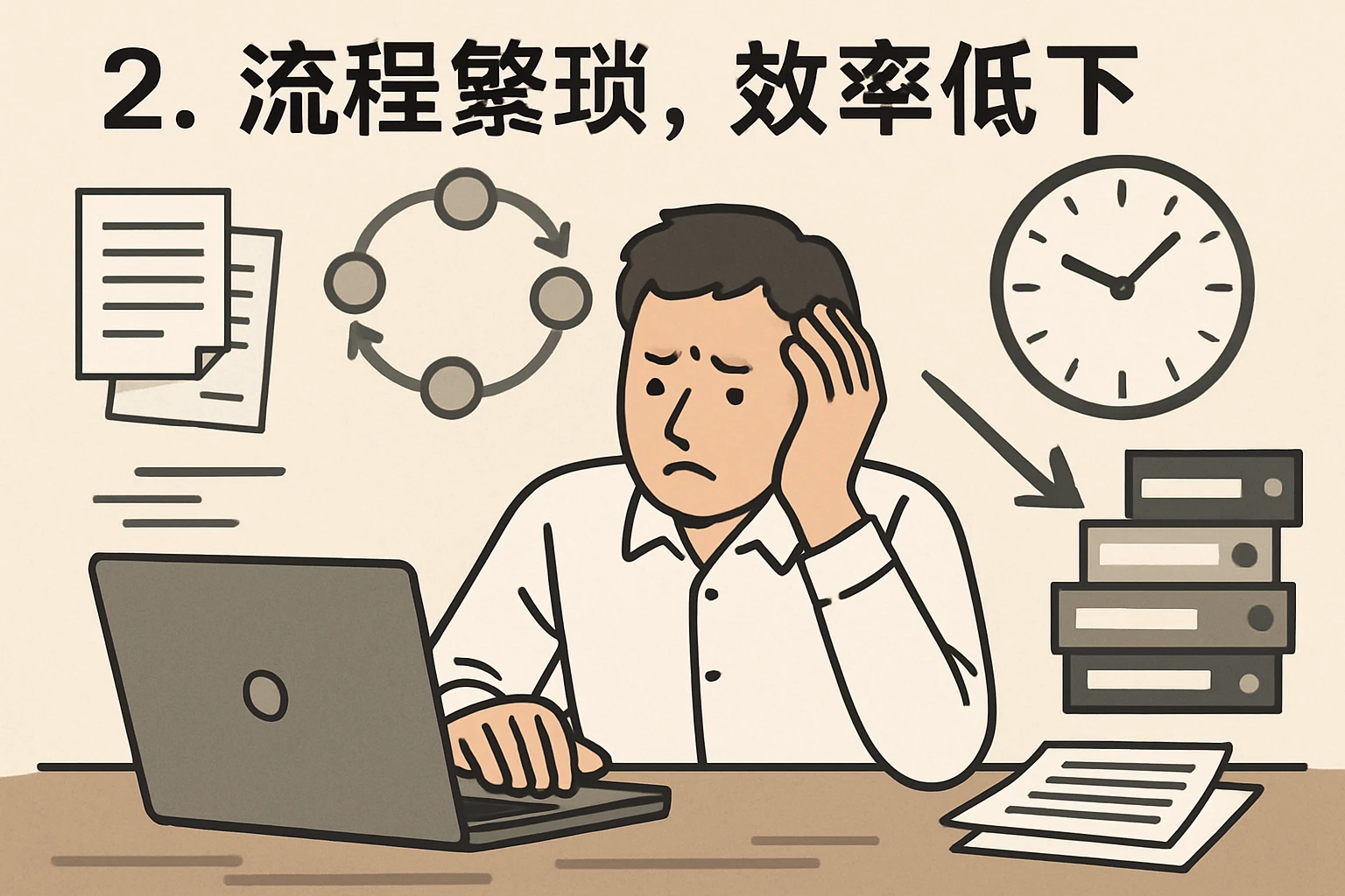 2. 流程繁琐，效率低下