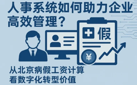 人事系统如何助力企业高效管理？从北京病假工资计算看数字化转型价值
