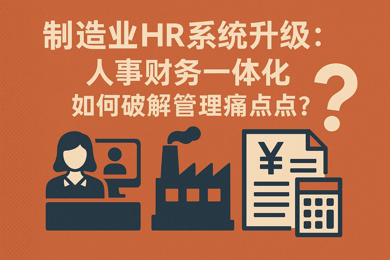 制造业HR系统升级：人事财务一体化如何破解管理痛点？