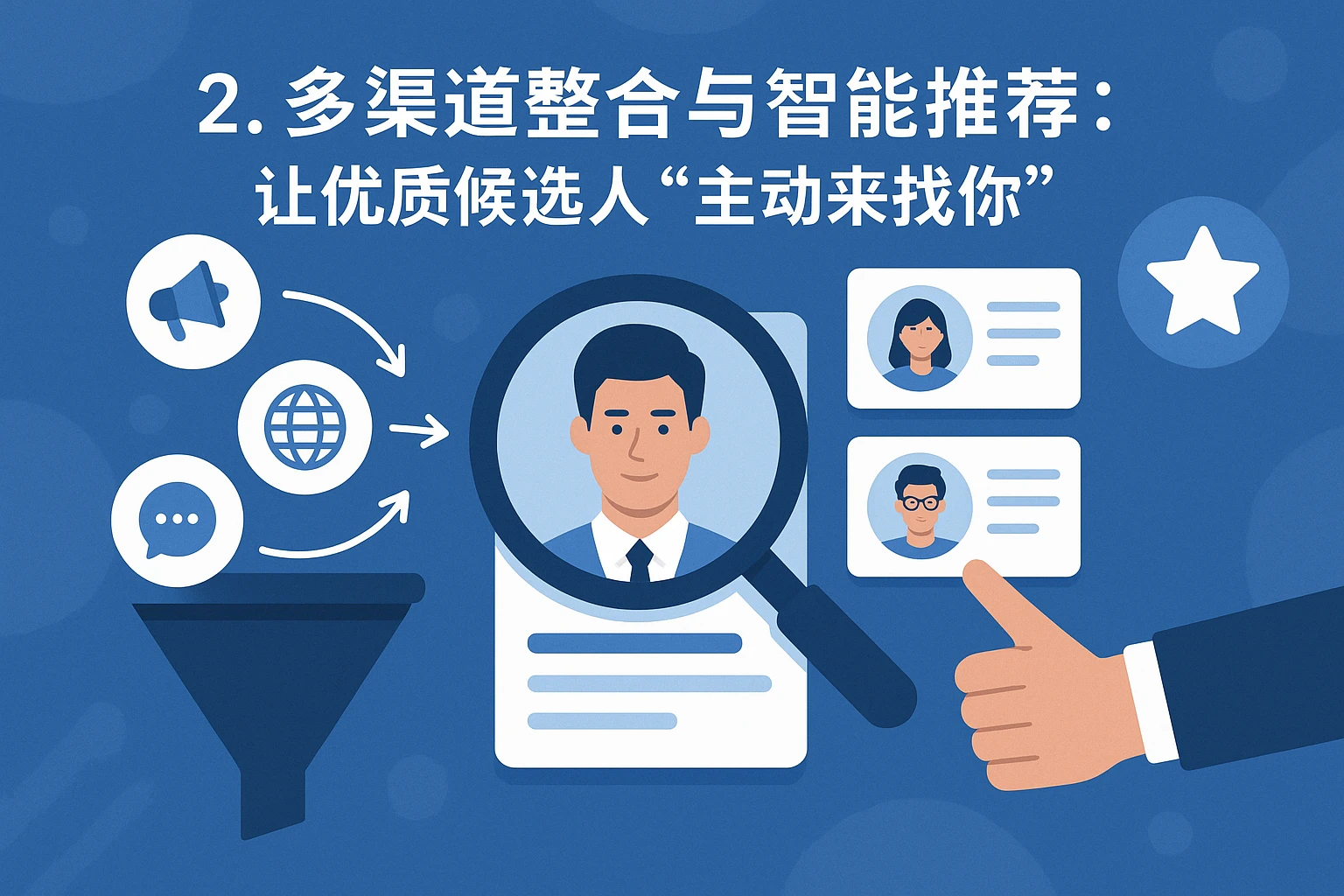 2. 多渠道整合与智能推荐：让优质候选人“主动来找你”
