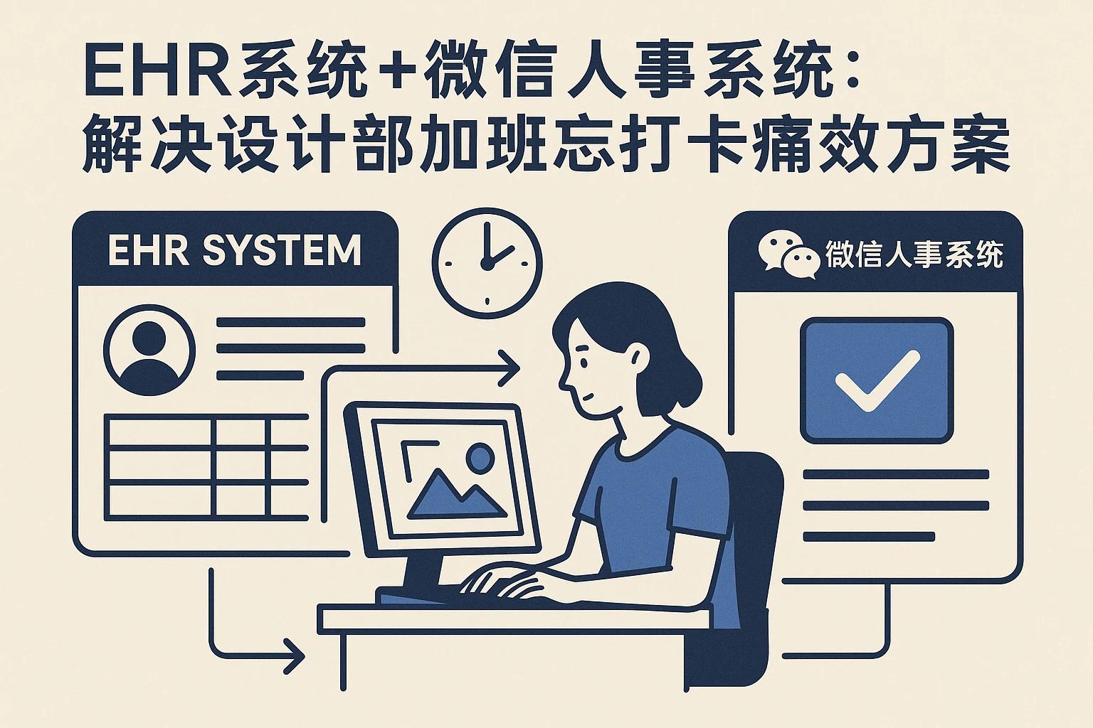 EHR系统+微信人事系统：解决设计部加班忘打卡痛点的高效方案