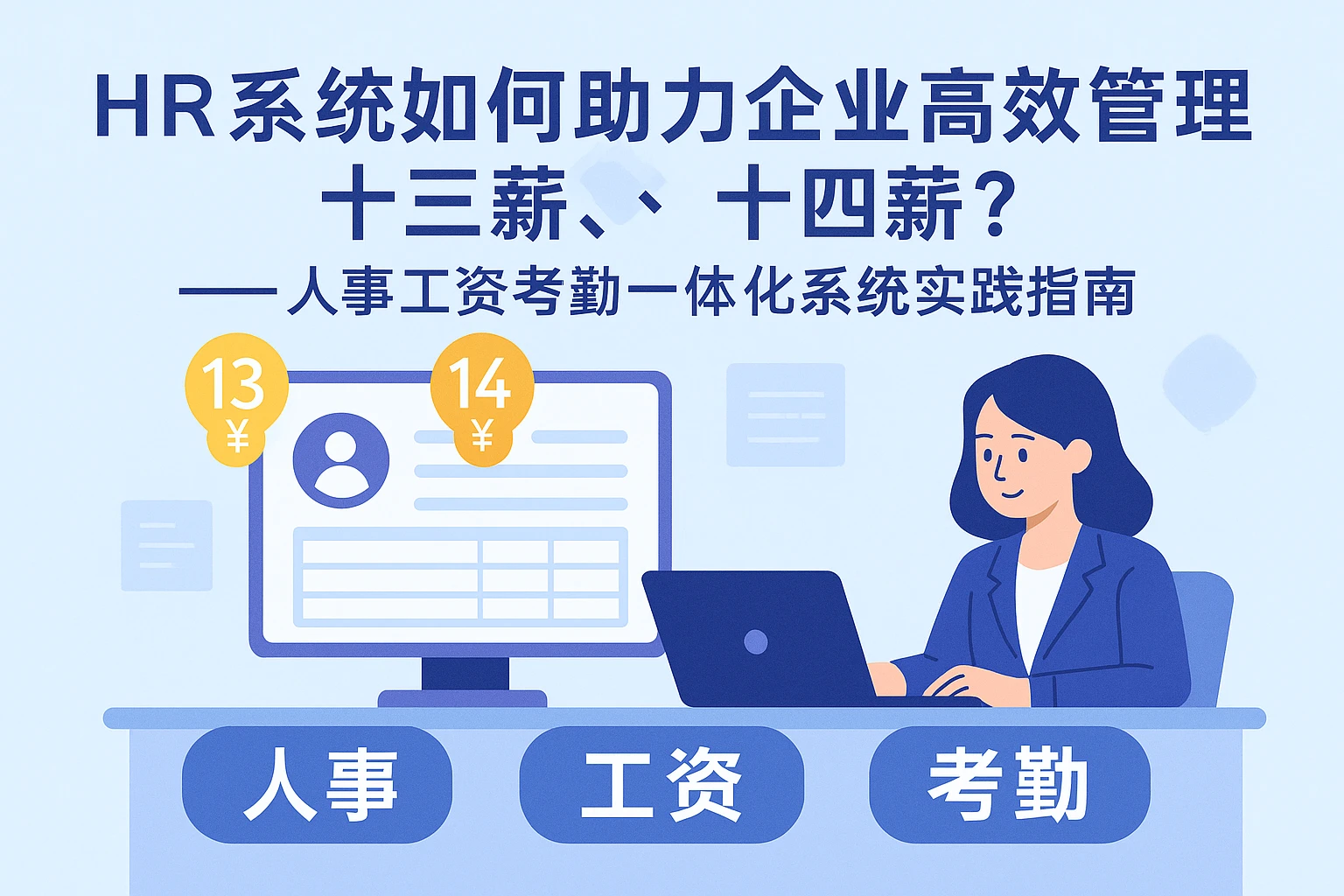 HR系统如何助力企业高效管理十三薪、十四薪？——人事工资考勤一体化系统实践指南
