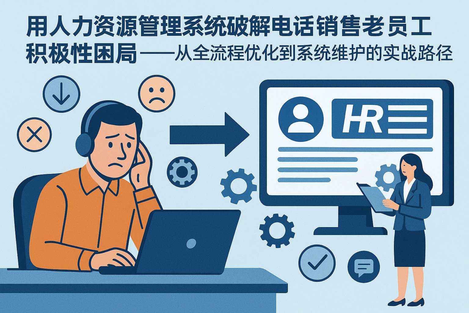 用人力资源管理系统破解电话销售老员工积极性困局——从全流程优化到系统维护的实战路径