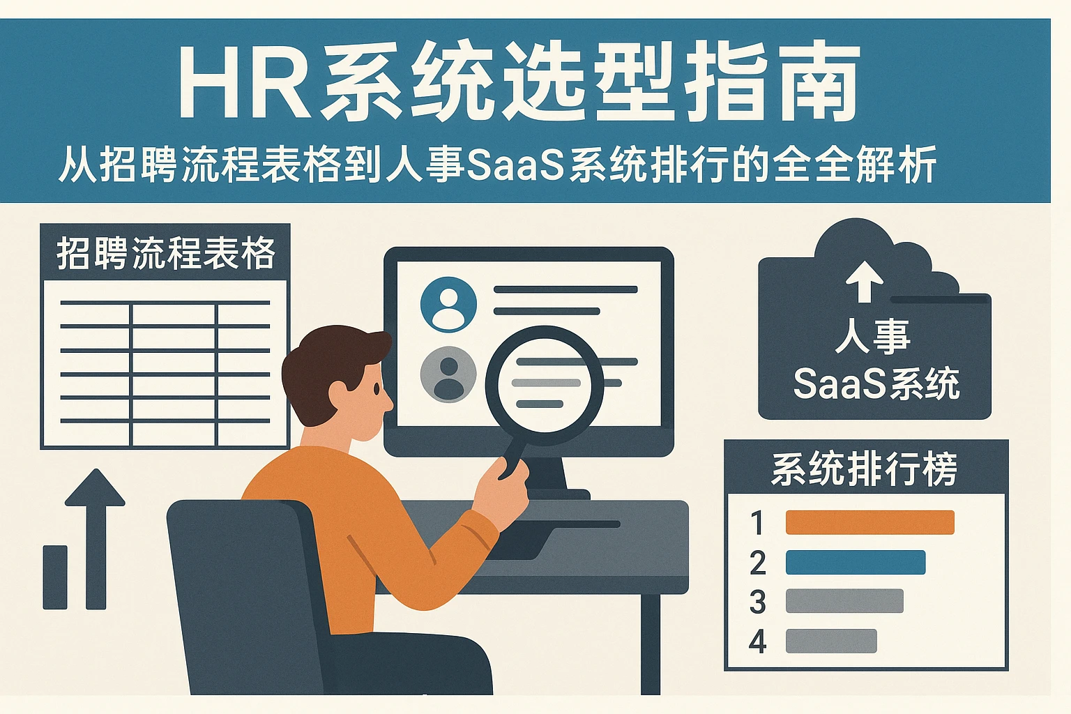 HR系统选型指南：从招聘流程表格到人事SaaS系统排行榜的全解析