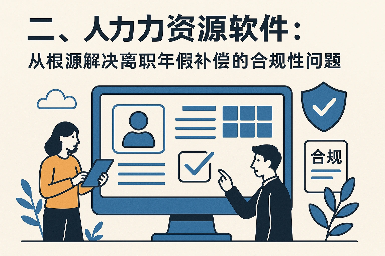 二、人力资源软件：从根源解决离职年假补偿的合规性问题