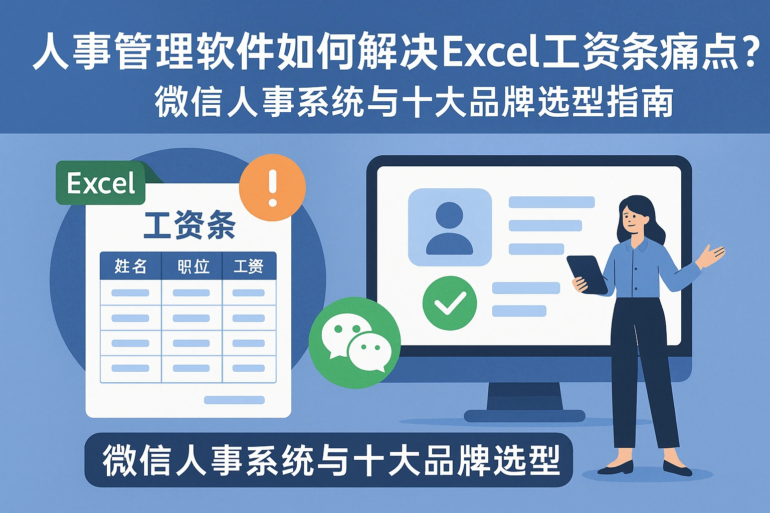 人事管理软件如何解决Excel工资条痛点？微信人事系统与十大品牌选型指南