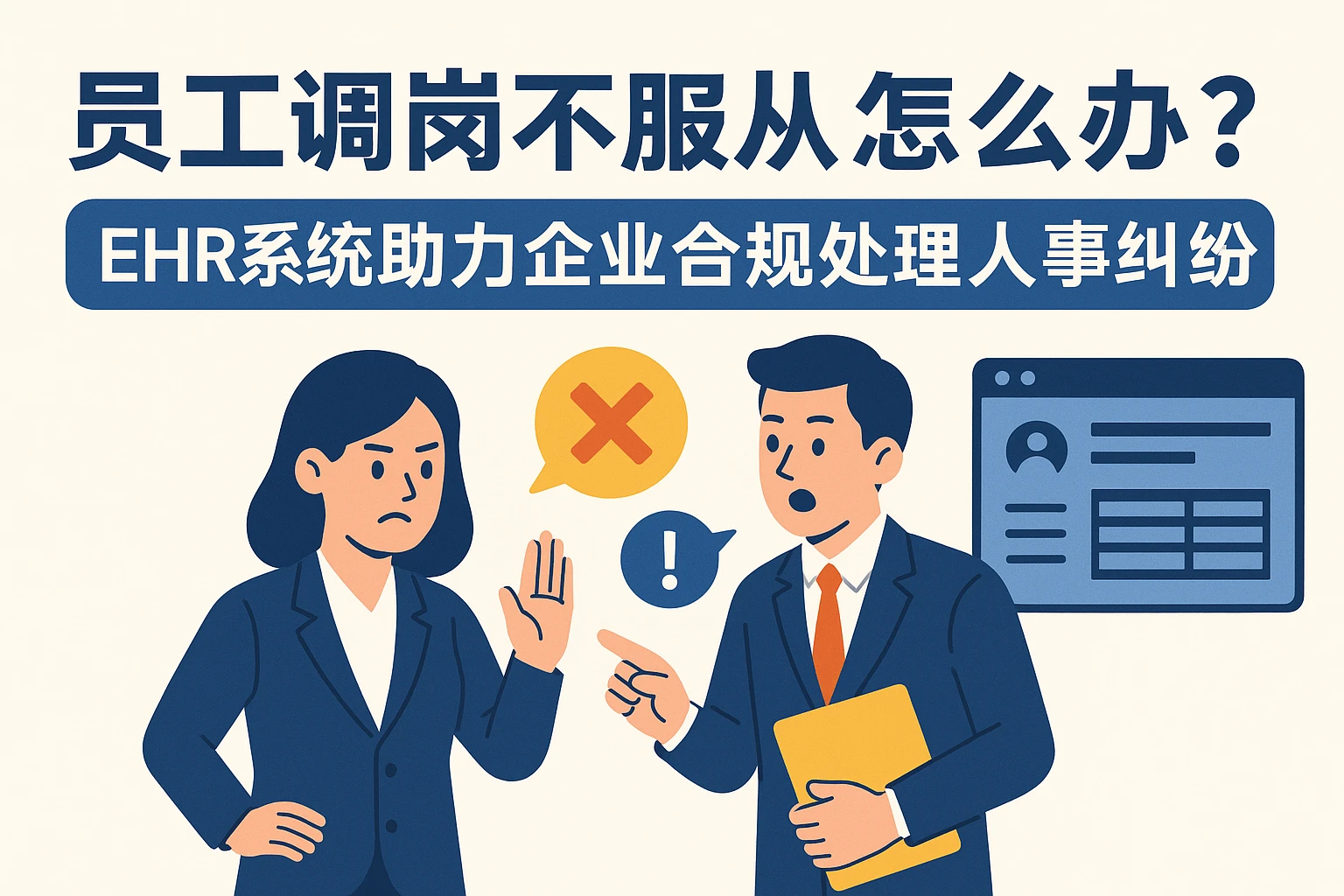 员工调岗不服从怎么办？EHR系统助力企业合规处理人事纠纷