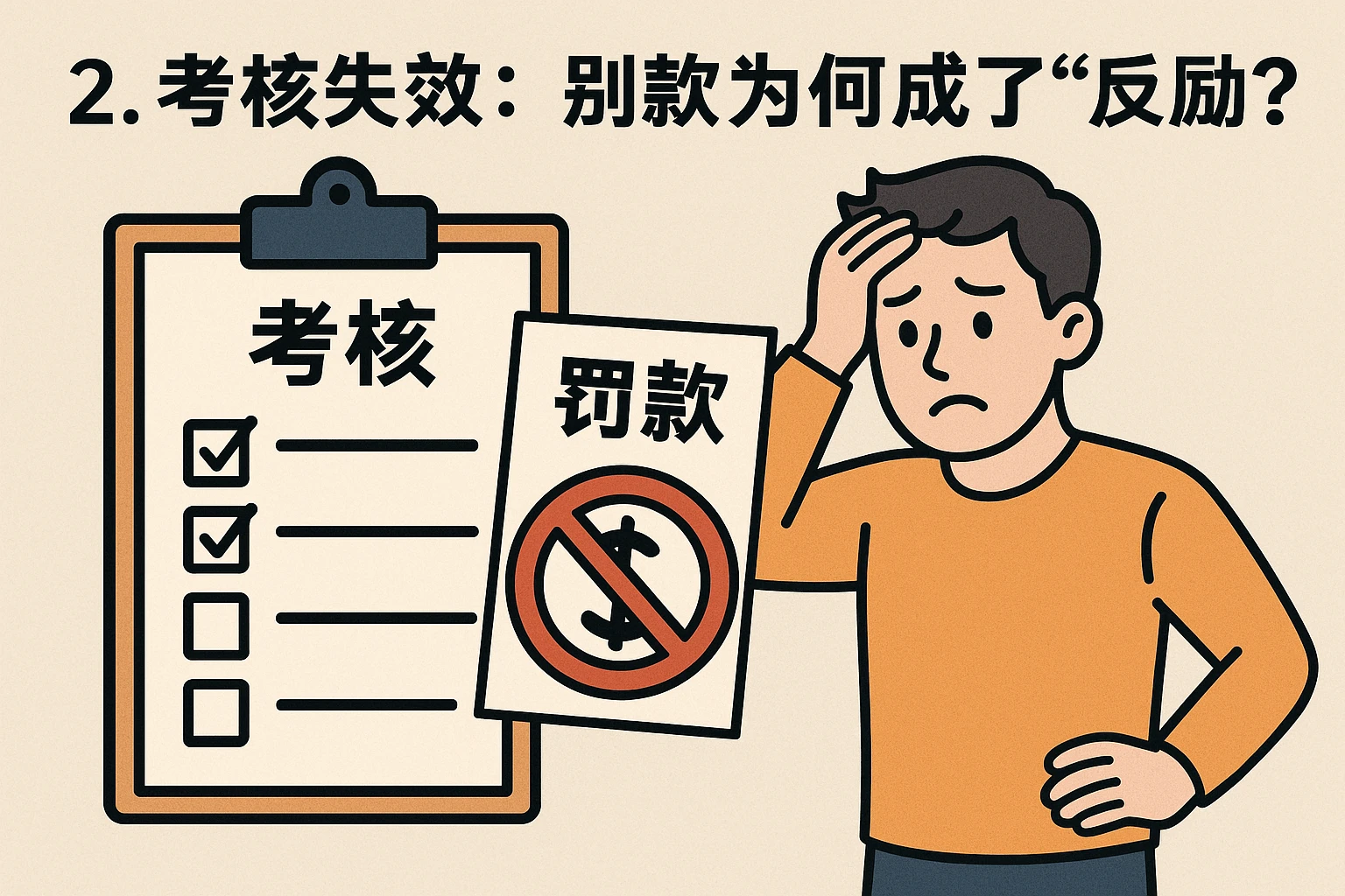 2. 考核失效：罚款为何成了“反激励”？