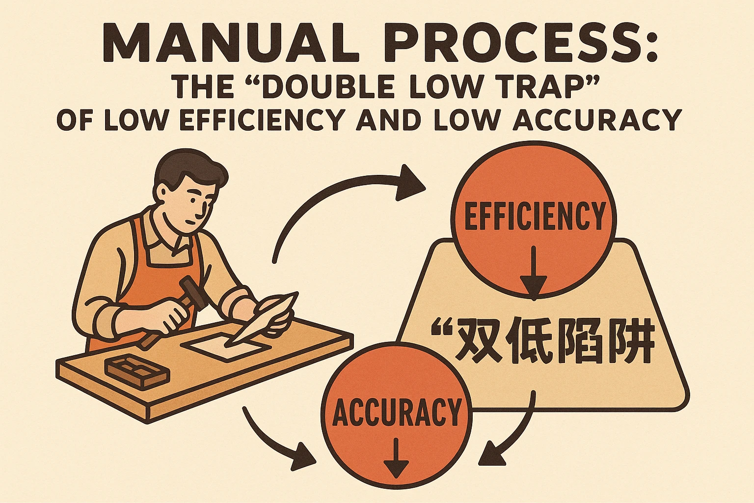 手工流程：效率与 accuracy 的“双低陷阱”
