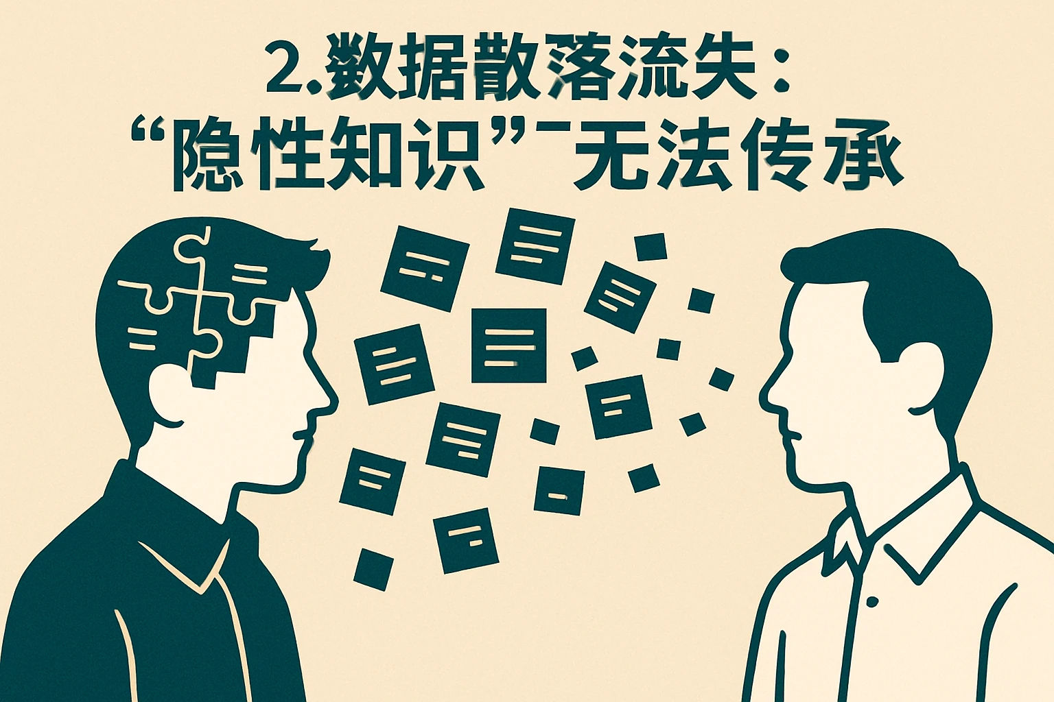 2. 数据散落流失：“隐性知识”无法传承