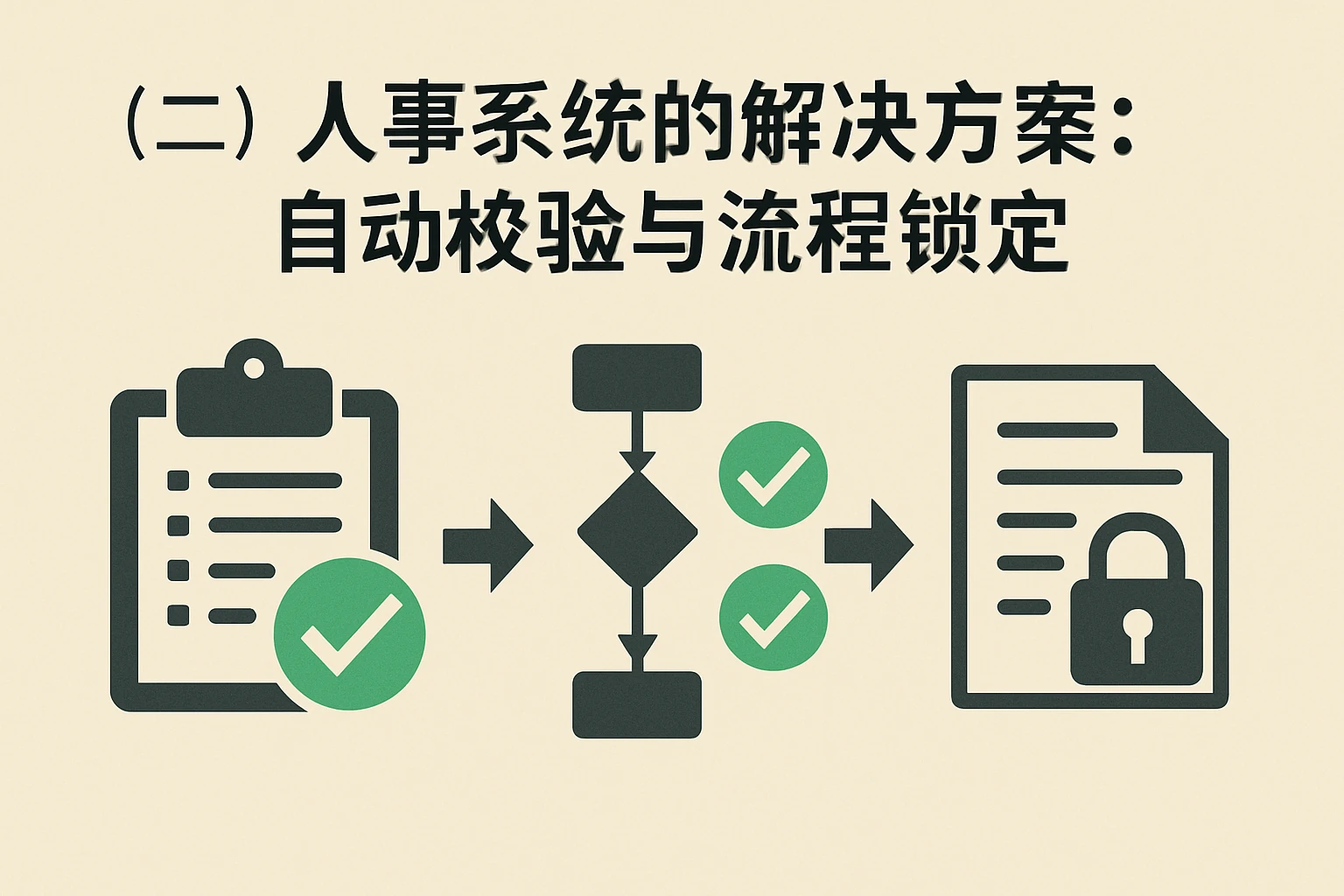 （二）人事系统的解决方案：自动校验与流程锁定