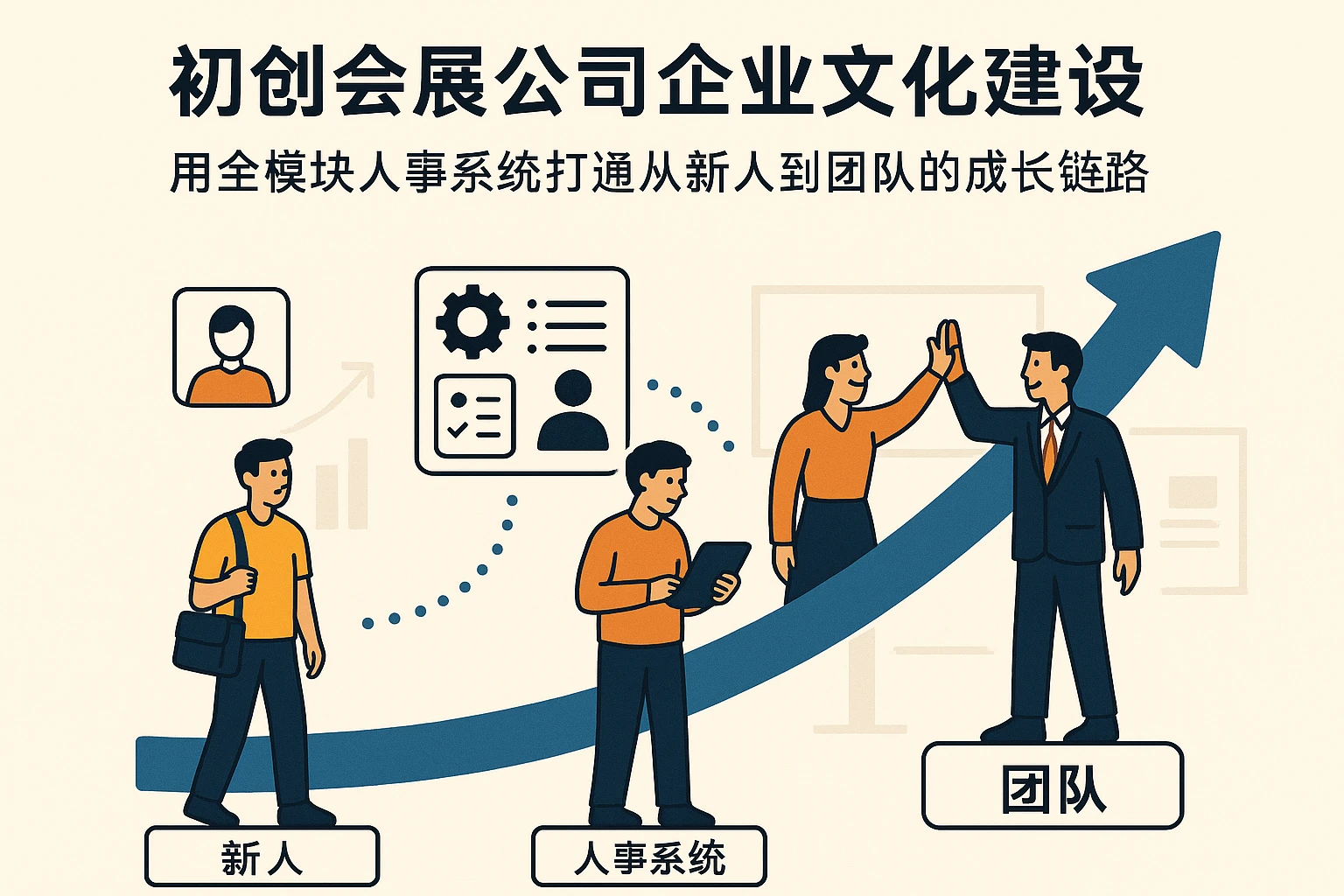 初创会展公司企业文化建设：用全模块人事系统打通从新人到团队的成长链路