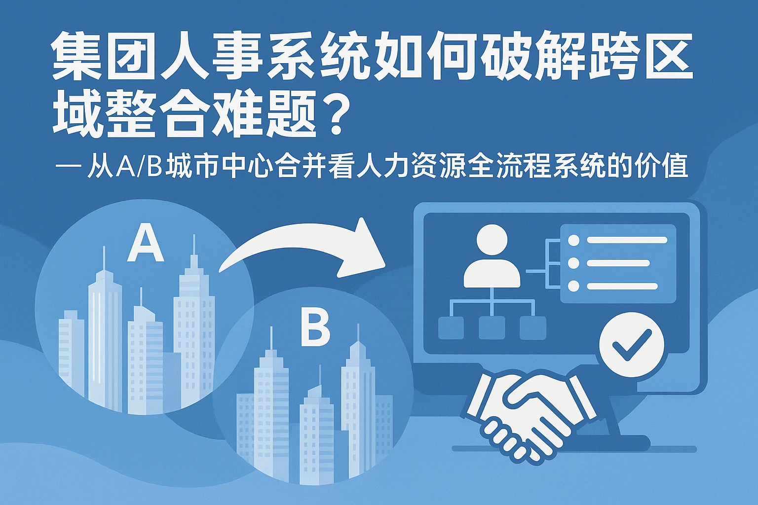 集团人事系统如何破解跨区域整合难题？——从A/B城市中心合并看人力资源全流程系统的价值