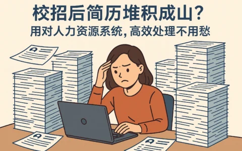 校招后简历堆积成山？用对人力资源系统，高效处理不用愁