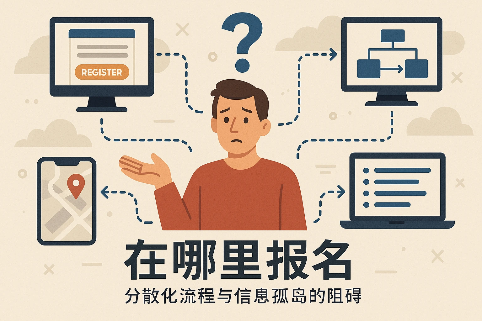 2. “在哪里报名”：分散化流程与信息孤岛的阻碍