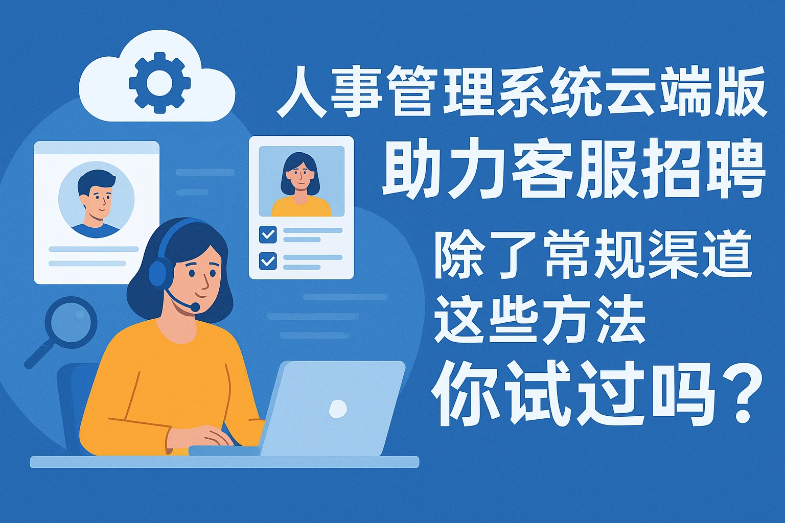 人事管理系统云端版助力客服招聘：除了常规渠道，这些方法你试过吗？