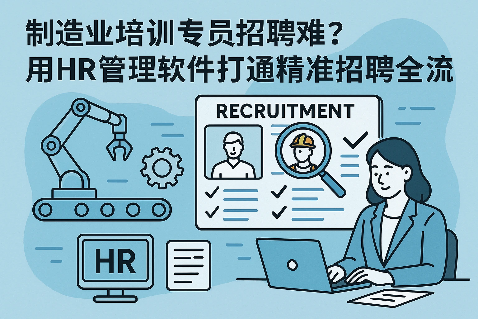 制造业培训专员招聘难？用HR管理软件打通精准招聘全流程