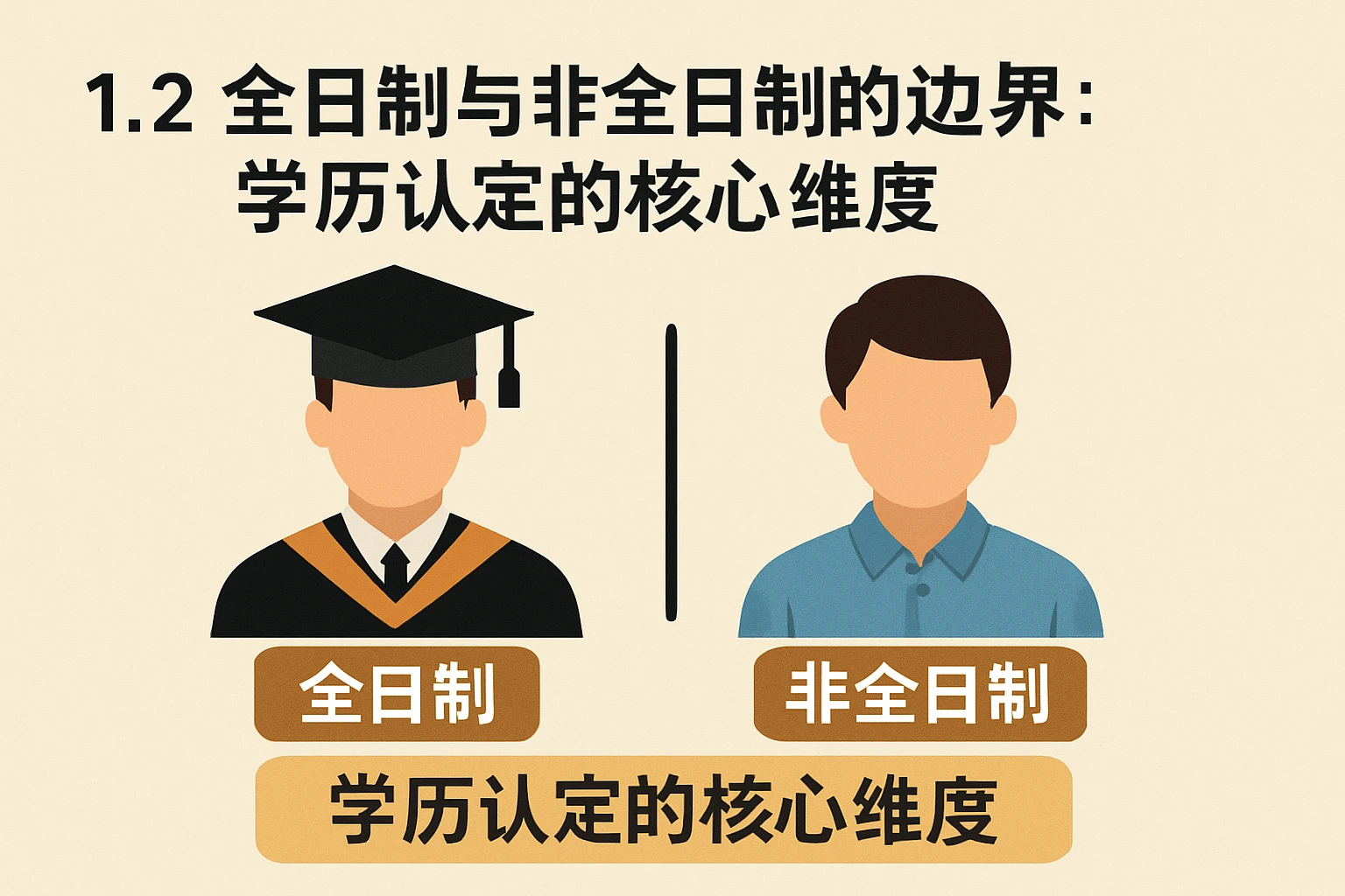 1.2 全日制与非全日制的边界：学历认定的核心维度