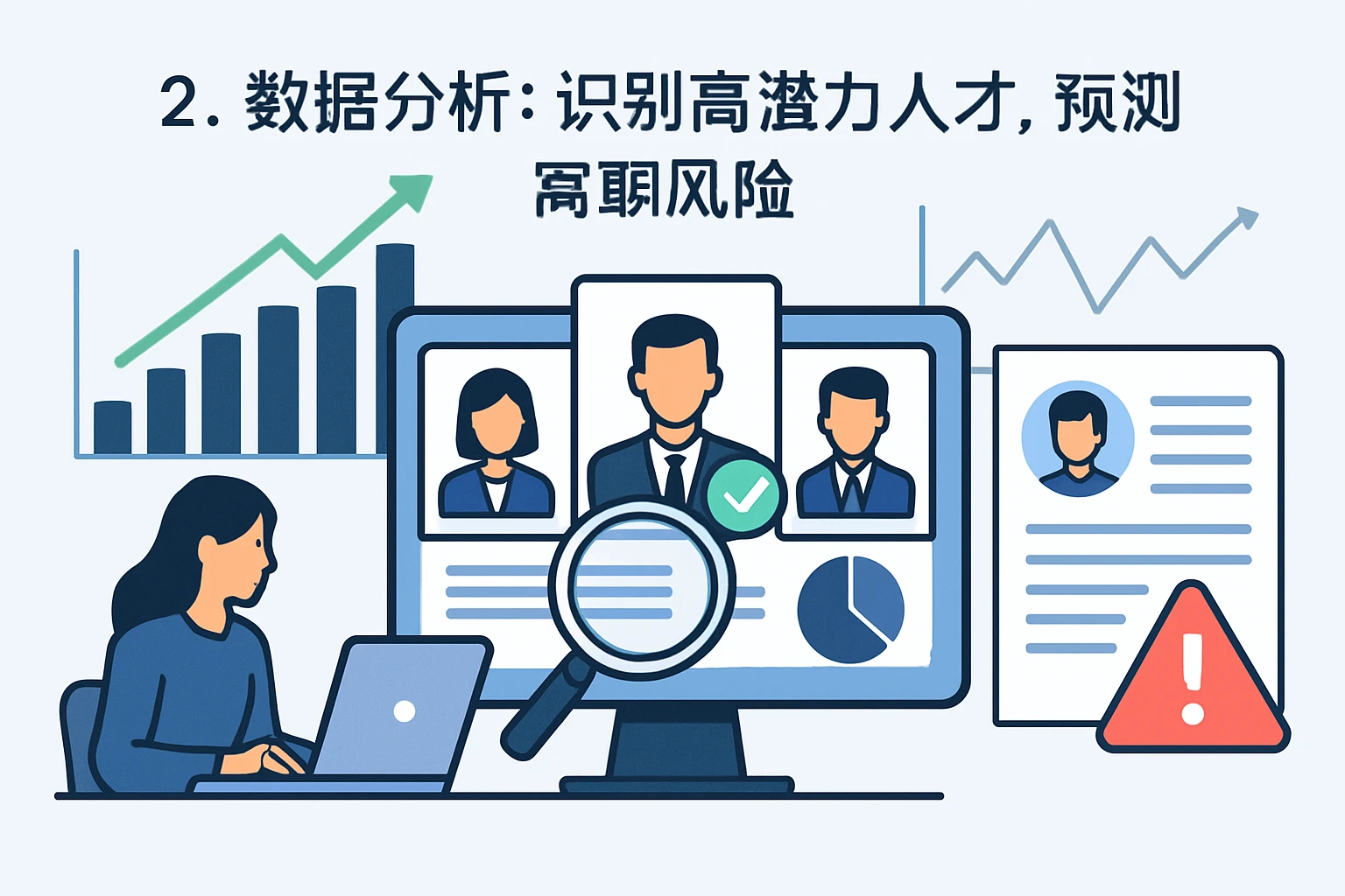 2. 数据分析：识别高潜力人才，预测离职风险