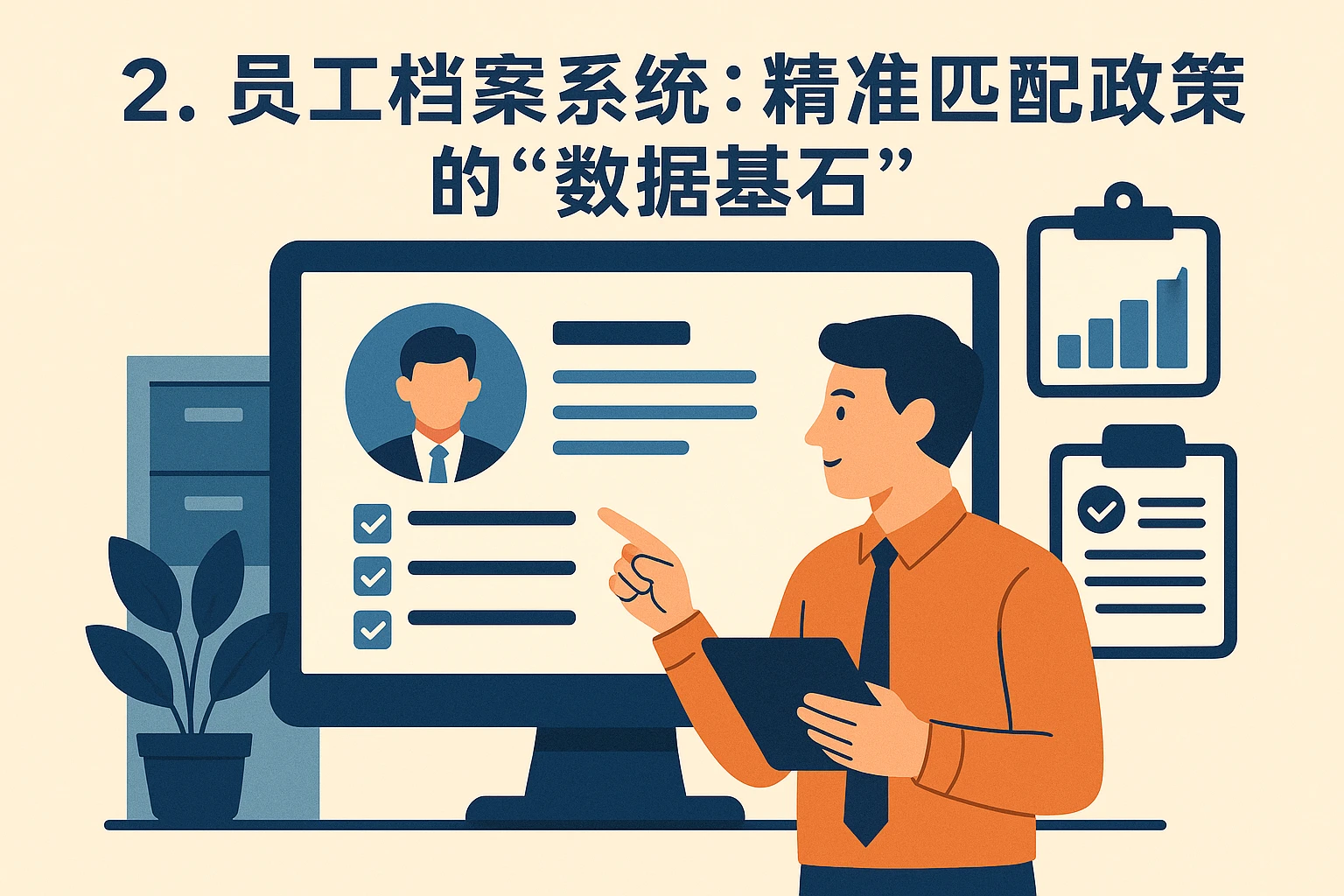 2. 员工档案系统：精准匹配政策的“数据基石”