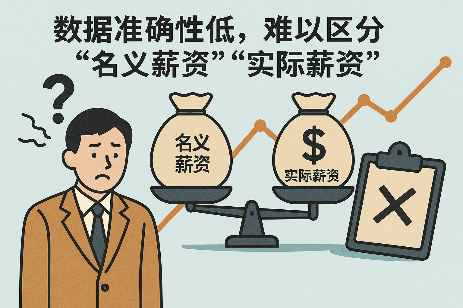 2. 数据准确性低，难以区分“名义薪资”与“实际薪资”