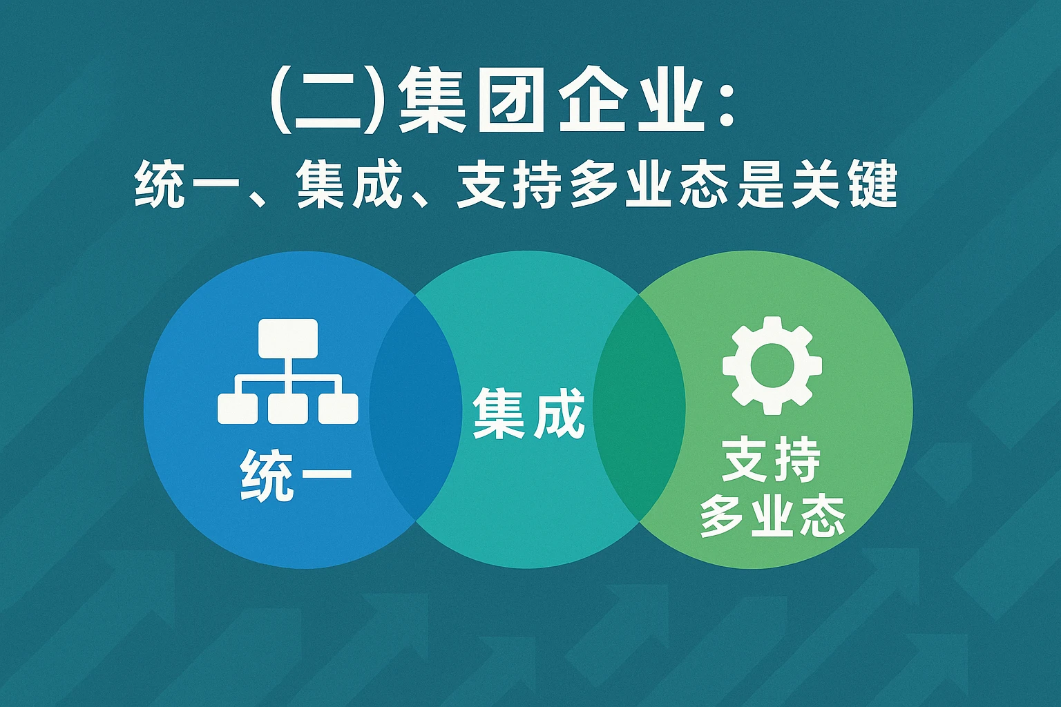 （二）集团企业：统一、集成、支持多业态是关键