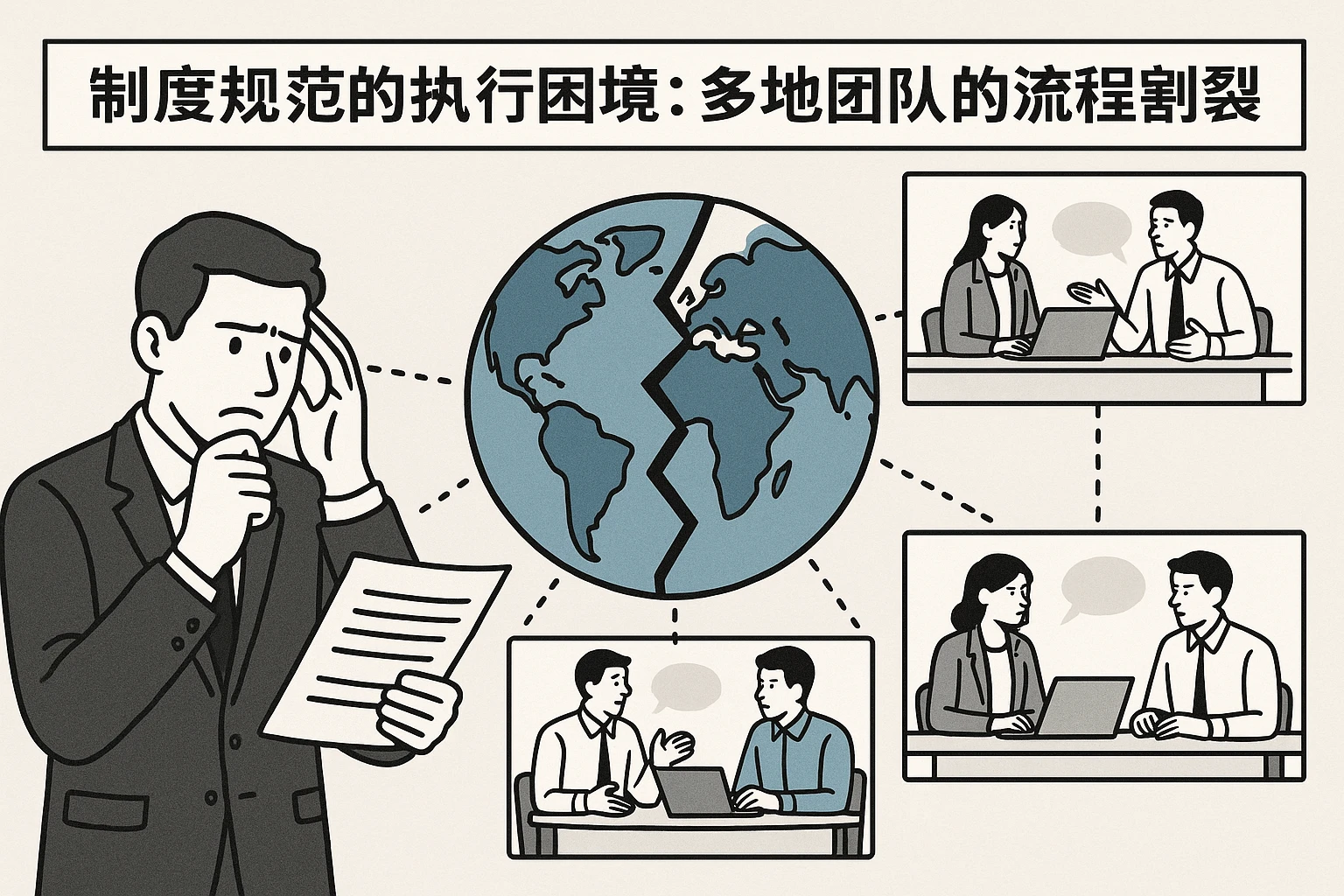 2. 制度规范的执行困境：多地团队的流程割裂