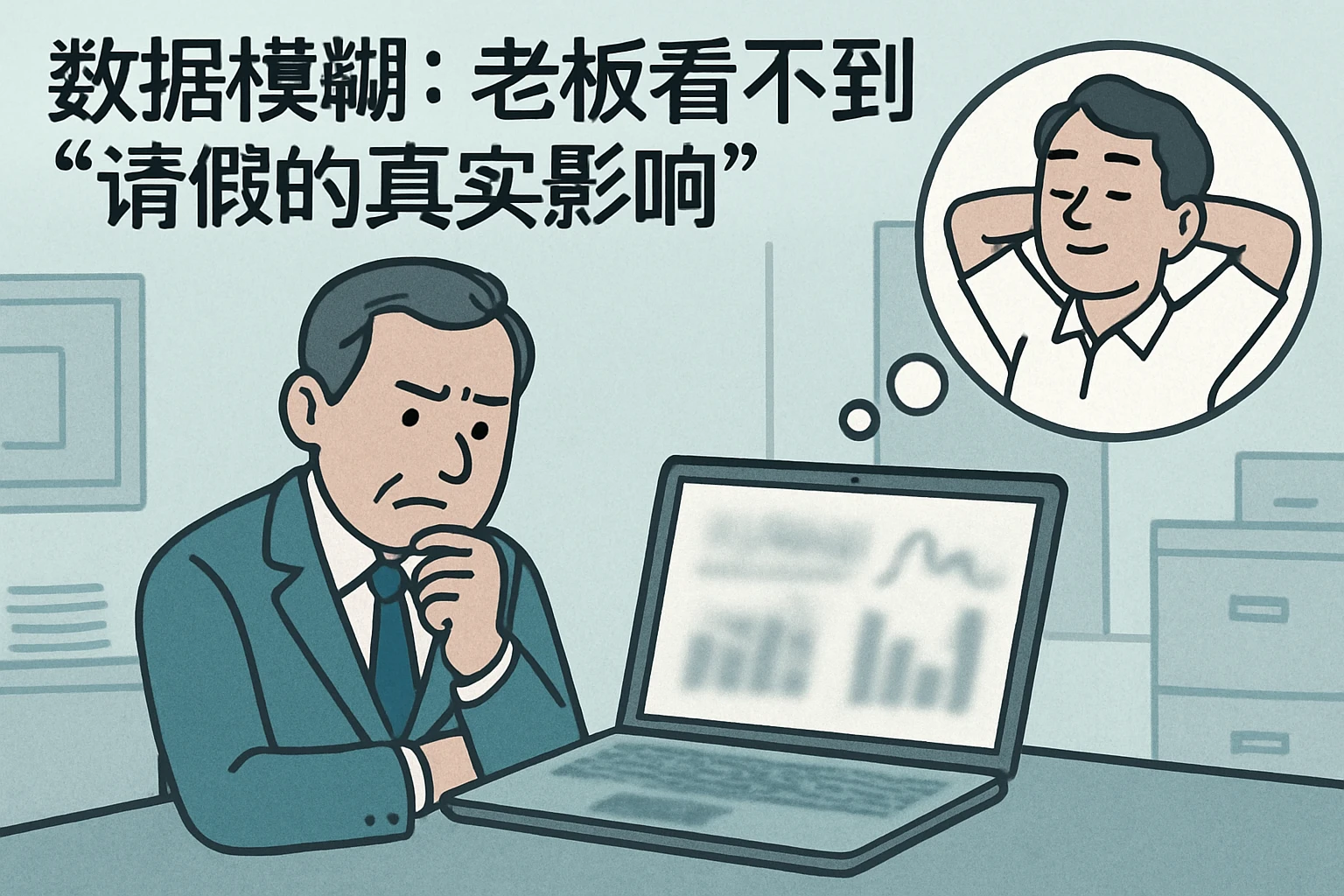 2. 数据模糊：老板看不到“请假的真实影响”