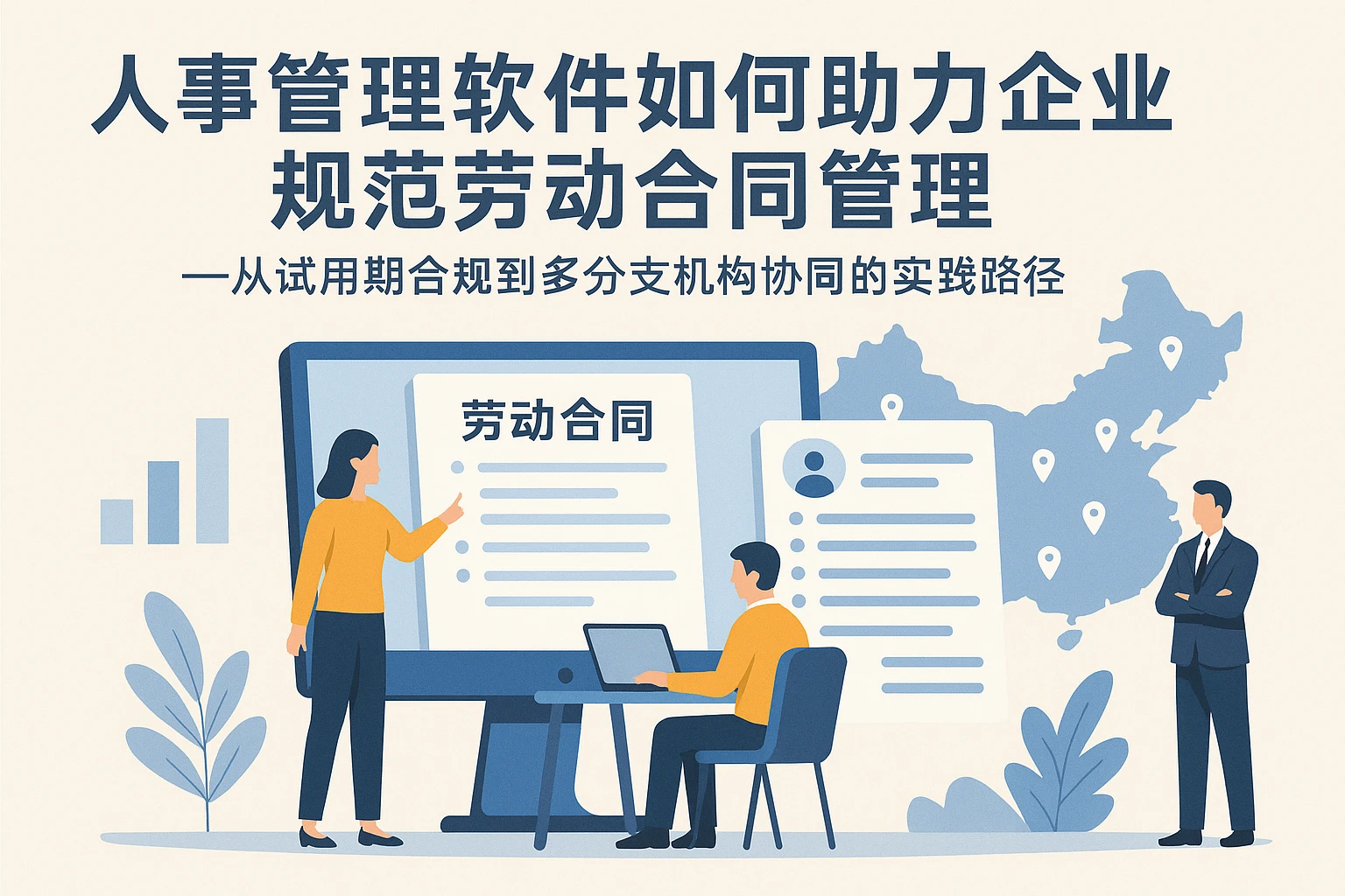 人事管理软件如何助力企业规范劳动合同管理——从试用期合规到多分支机构协同的实践路径