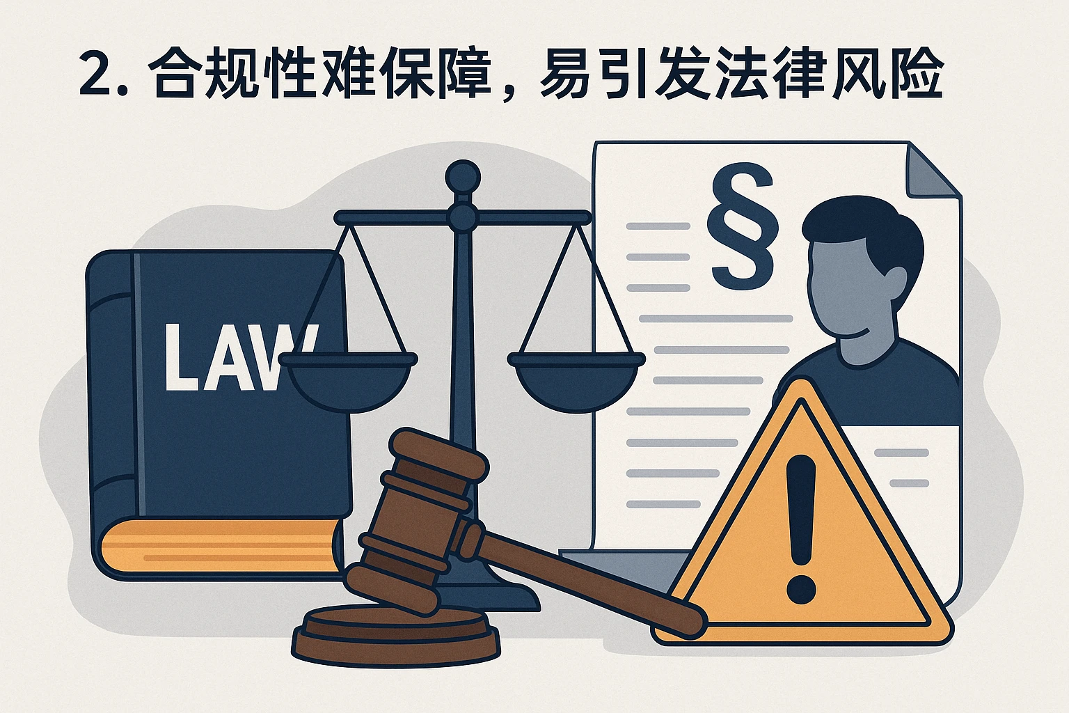 2. 合规性难保障，易引发法律风险