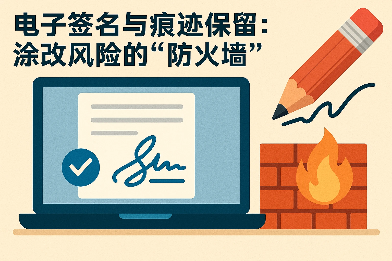 2. 电子签名与痕迹保留：涂改风险的“防火墙”