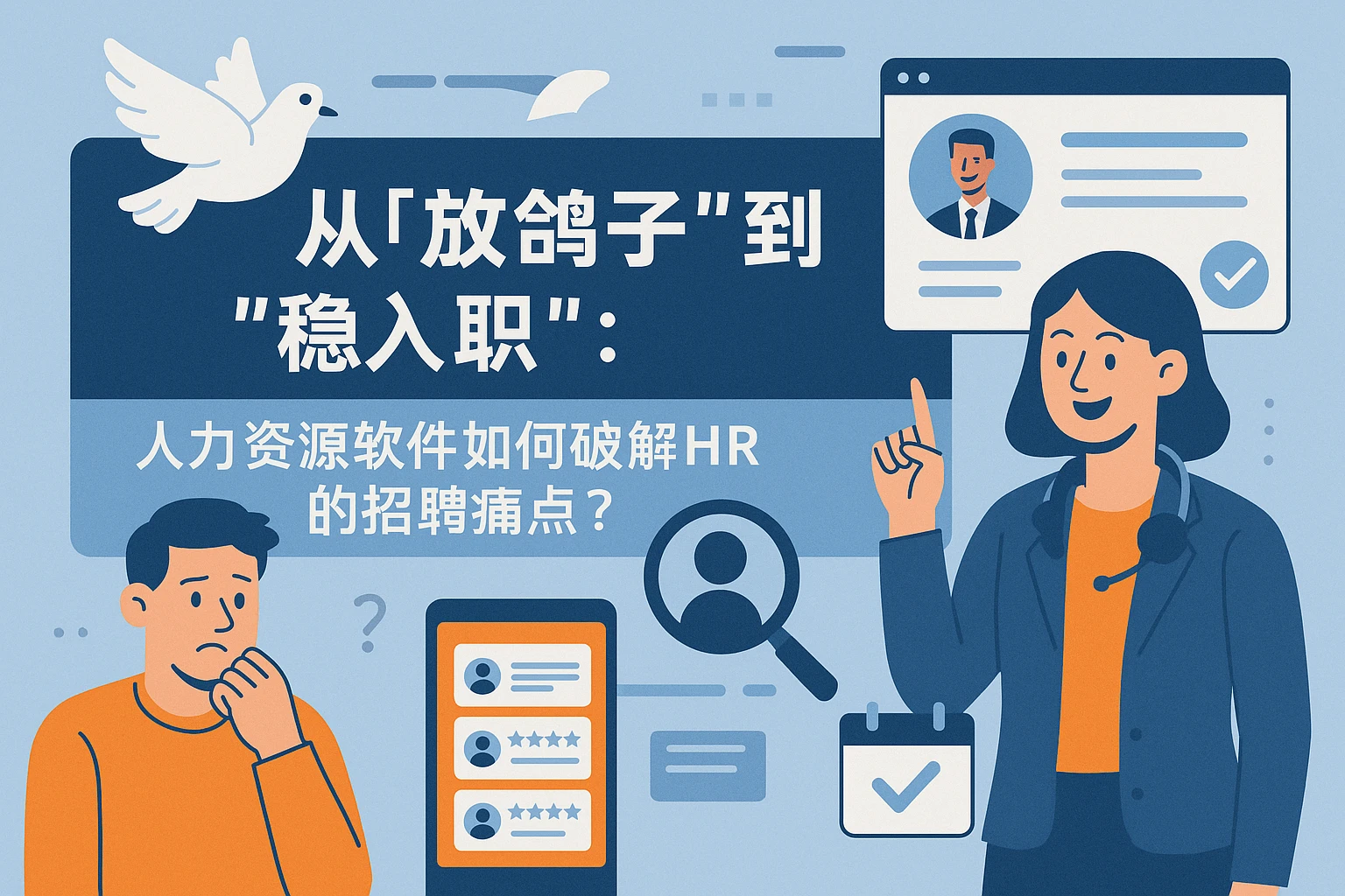 从“放鸽子”到“稳入职”：人力资源软件如何破解HR的招聘痛点？
