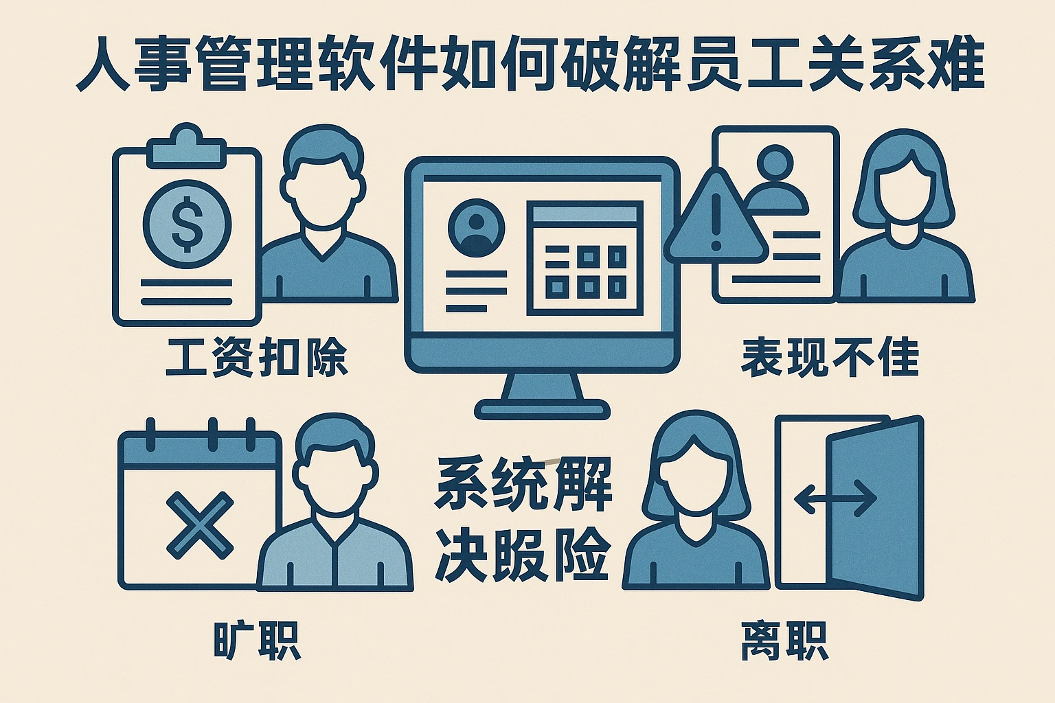 人事管理软件如何破解员工关系难题：从工资扣除到旷职离职的系统解决方案